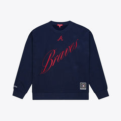 Atlanta Braves Mitchell & Ness Women's Script Sweatshirt | MLB Online
