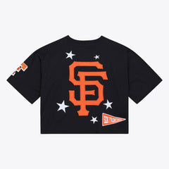 San Francisco Giants Mitchell & Ness Women's Pep Rally Cropped Boxy T-Shirt | MLB Sale