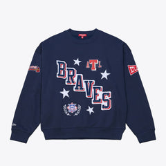 Atlanta Braves Mitchell & Ness Women's Pep Rally Sweatshirt | MLB New