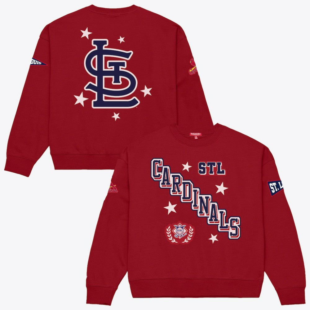 St. Louis Cardinals Mitchell & Ness Women's Pep Rally Sweatshirt | MLB For sale