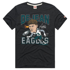 Philadelphia Eagles Cooper DeJean Homage Unisex Caricature Player Graphic Tri-Blend T-Shirt
