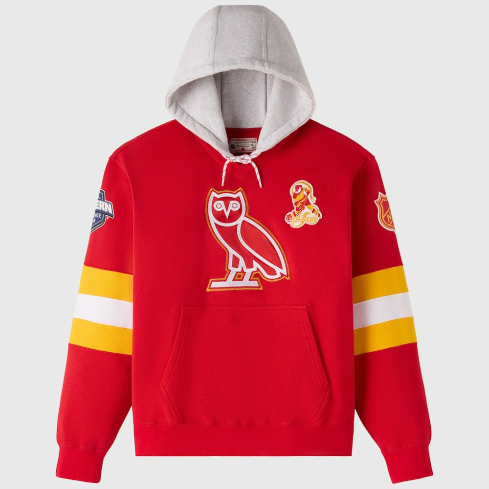 Calgary Flames OVO x NHL Fleece Hoodie For Sale