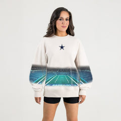 Dallas Cowboys Gameday Couture Women's Power Move Stadium Premium Drop Shoulder Sweatshirt