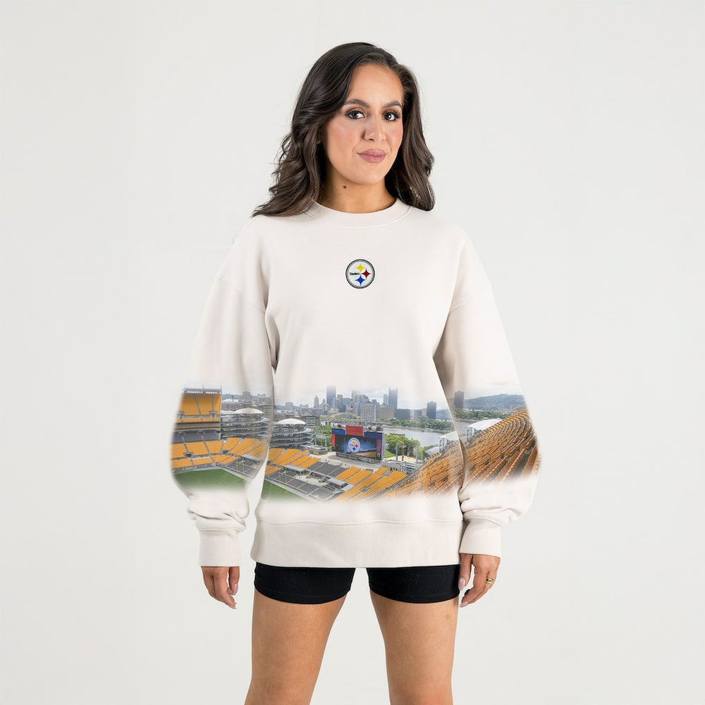 Pittsburgh Steelers Gameday Couture Women's Power Move Stadium Premium Drop Shoulder Sweatshirt