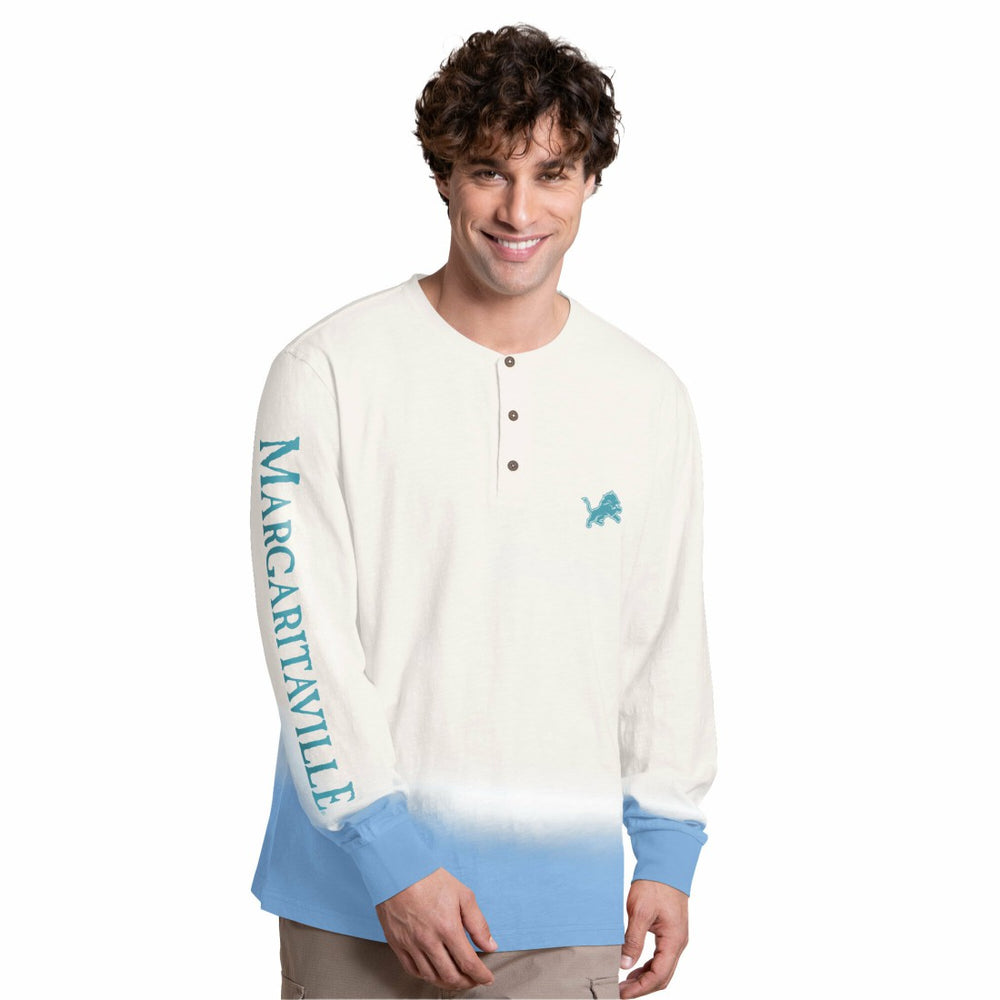 Detroit Lions Margaritaville Island Reserve Long Sleeve Slub Henley Shirt