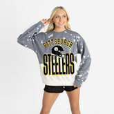 Pittsburgh Steelers Gameday Couture Women's Arch Rivals Faded Wash Sweatshirt