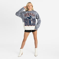 Denver Broncos Gameday Couture Women's Arch Rivals Faded Wash Sweatshirt