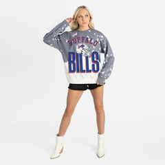Buffalo Bills Gameday Couture Women's Arch Rivals Faded Wash Sweatshirt