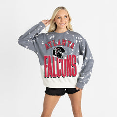 Atlanta Falcons Gameday Couture Women's Arch Rivals Faded Wash Sweatshirt