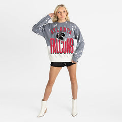 Atlanta Falcons Gameday Couture Women's Arch Rivals Faded Wash Sweatshirt