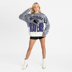 Baltimore Ravens Gameday Couture Women's Arch Rivals Faded Wash Sweatshirt