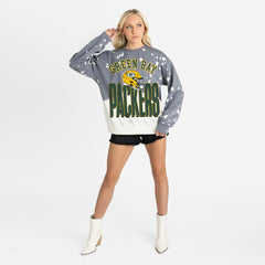 Green Bay Packers Gameday Couture Women's Arch Rivals Faded Wash Sweatshirt