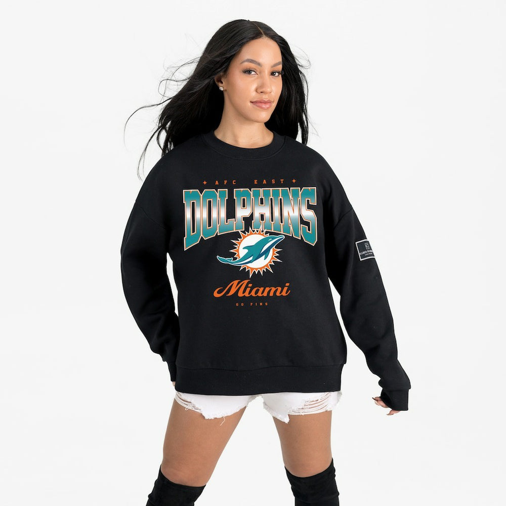 Miami Dolphins Gameday Couture Women's Powerhouse Play Premium Fleece Sweatshirt