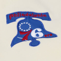 Philadelphia 76ers Hardwood Classics Chainstitch Premium Fleece Hoodie New