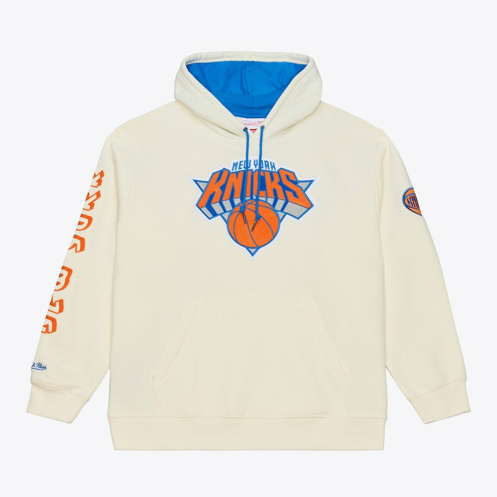 New York Knicks Hardwood Classics Chainstitch Premium Fleece Hoodie Outlet