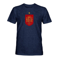 Spain National Team 1863FC Color Badge Tri-Blend T-Shirt Navy