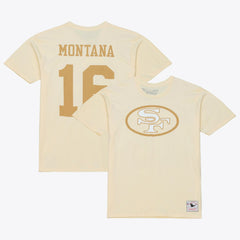 San Francisco 49ers Mitchell & Ness Joe Montana Sandman Name & Number T-Shirt