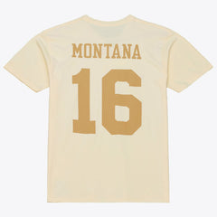 San Francisco 49ers Mitchell & Ness Joe Montana Sandman Name & Number T-Shirt