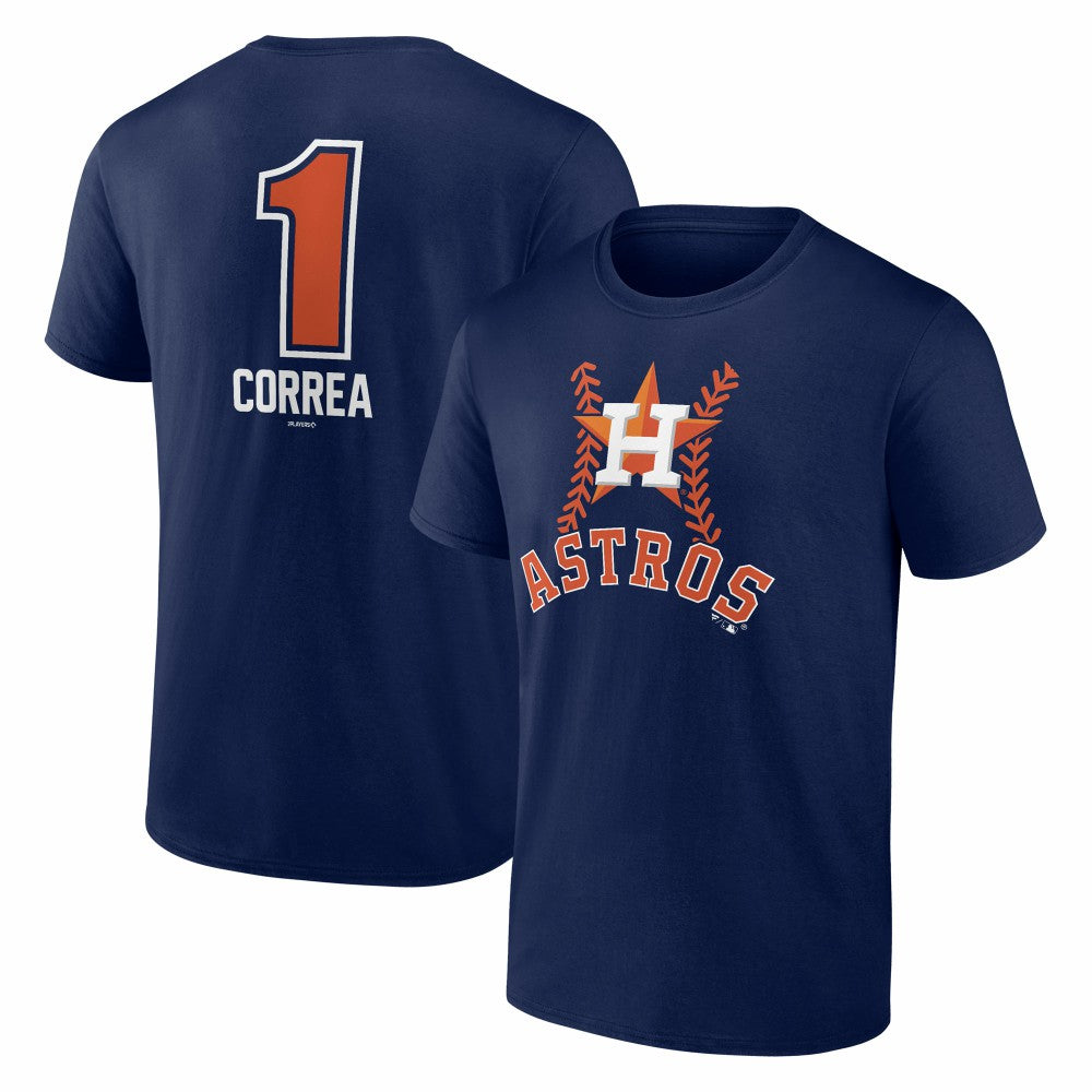Carlos Correa Houston Astros Fastball Player Name & Number T-Shirt | MLB New