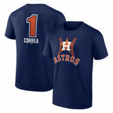 Carlos Correa Houston Astros Fastball Player Name & Number T-Shirt | MLB New