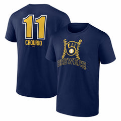 Jackson Chourio Milwaukee Brewers Fastball Player Name & Number T-Shirt | MLB Outlet