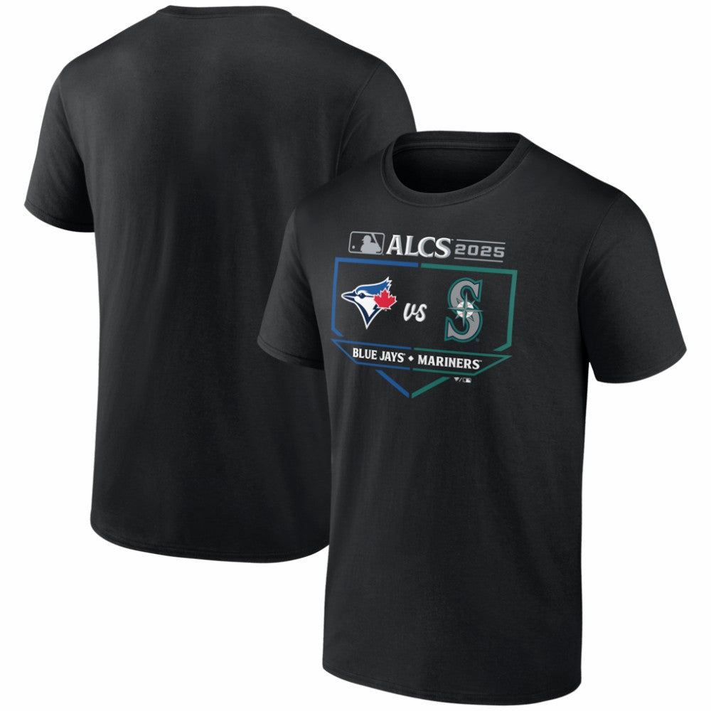 Toronto Blue Jays vs. Seattle Mariners 2025 American League Championship Series Matchup Batter's Box T-Shirt | MLB Sale