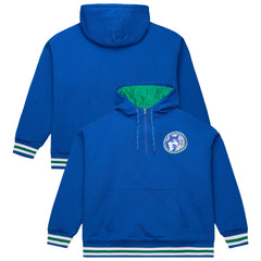 Minnesota Timberwolves Throw It Back Quilted Fleece Quarter-Zip Hoodie On Sale