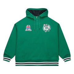 Boston Celtics Throw It Back Quilted Fleece Quarter-Zip Hoodie Outlet