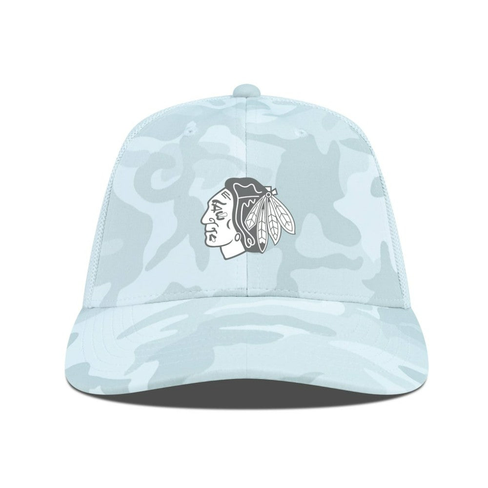 Chicago Blackhawks Levelwear Clash Slate & Snow Meshback Flex Hat Sale