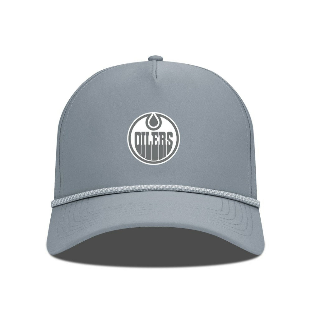 Edmonton Oilers Levelwear Gordon Slate & Snow Rope Adjustable Hat Outlet