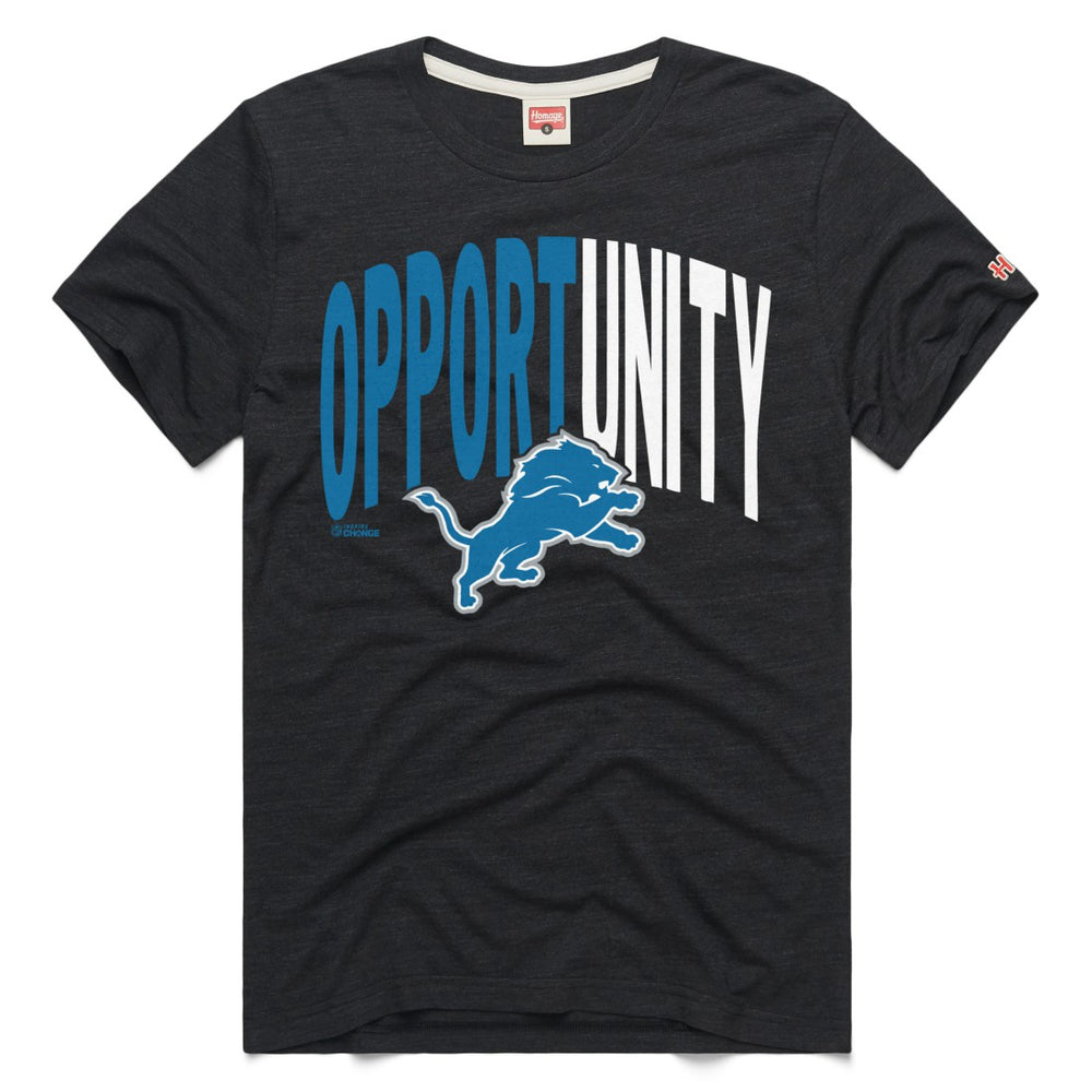 Detroit Lions Homage Unisex 2025 Inspire Change Opportunity Tri-Blend T-Shirt