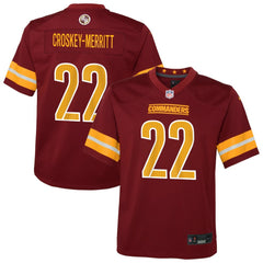 Washington Commanders Nike Jacory Croskey-Merritt Youth Team Game Jersey