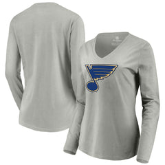 St. Louis Blues Women's Primary Logo Long Sleeve V-Neck T-Shirt Online