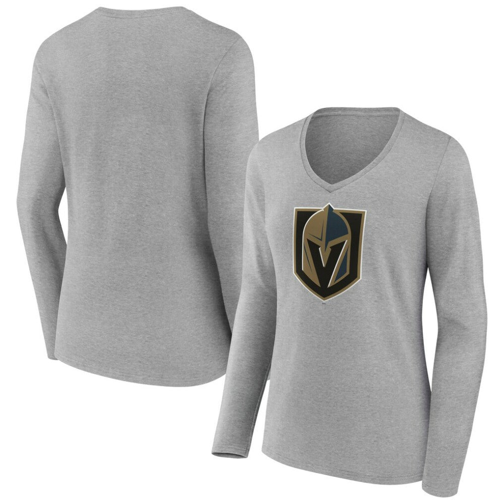 Vegas Golden Knights Women's Primary Logo Long Sleeve V-Neck T-Shirt Online