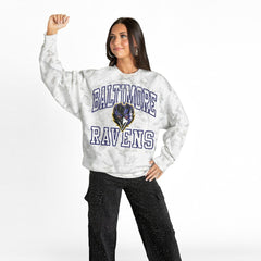 Baltimore Ravens Gameday Couture Women's Whiteout Oversized Premium Fleece Sweatshirt