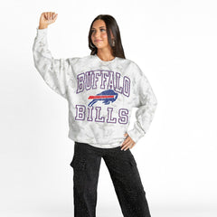 Buffalo Bills Gameday Couture Women's Whiteout Oversized Premium Fleece Sweatshirt