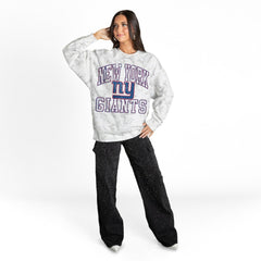 New York Giants Gameday Couture Women's Whiteout Oversized Premium Fleece Sweatshirt