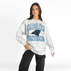 Carolina Panthers Gameday Couture Women's Whiteout Oversized Premium Fleece Sweatshirt
