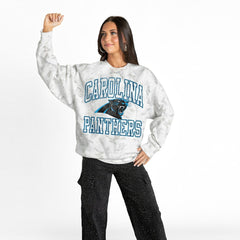 Carolina Panthers Gameday Couture Women's Whiteout Oversized Premium Fleece Sweatshirt