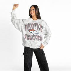 Denver Broncos Gameday Couture Women's Whiteout Oversized Premium Fleece Sweatshirt