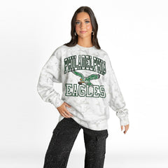 Philadelphia Eagles Gameday Couture Women's Whiteout Oversized Premium Fleece Sweatshirt