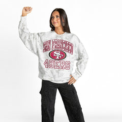 San Francisco 49ers Gameday Couture Women's Whiteout Oversized Premium Fleece Sweatshirt