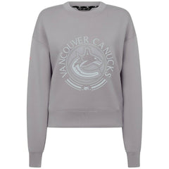 Vancouver Canucks Levelwear Women's Slate & Snow Sponge Tri-Blend Sweatshirt On Sale