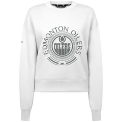 Edmonton Oilers Levelwear Women's Slate & Snow Sponge Tri-Blend Sweatshirt On Sale