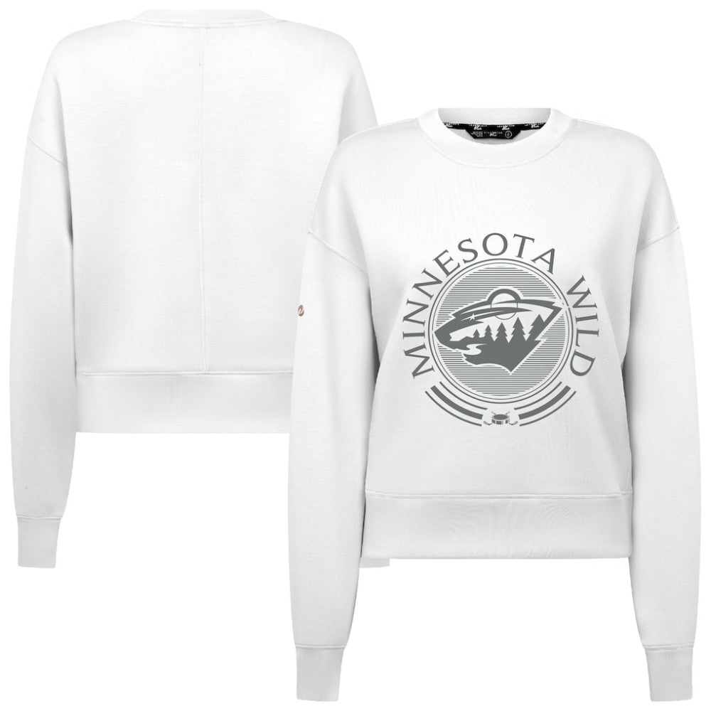 Minnesota Wild Levelwear Women's Slate & Snow Sponge Tri-Blend Sweatshirt Online
