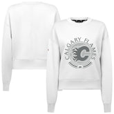Calgary Flames Levelwear Women's Slate & Snow Sponge Tri-Blend Sweatshirt Outlet