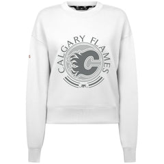 Calgary Flames Levelwear Women's Slate & Snow Sponge Tri-Blend Sweatshirt Outlet