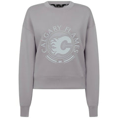 Calgary Flames Levelwear Women's Slate & Snow Sponge Tri-Blend Sweatshirt Discount