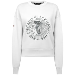 Chicago Blackhawks Levelwear Women's Slate & Snow Sponge Tri-Blend Sweatshirt On Sale