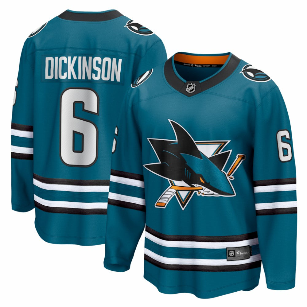 Sam Dickinson San Jose Sharks Fanatics Home Breakaway Jersey Outlet